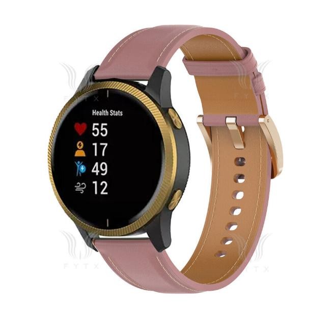 Watch Band Leather Strap For Garmin Vivoactive 5 4 4S 3 Venu 3 3S 2 2S Vivomove