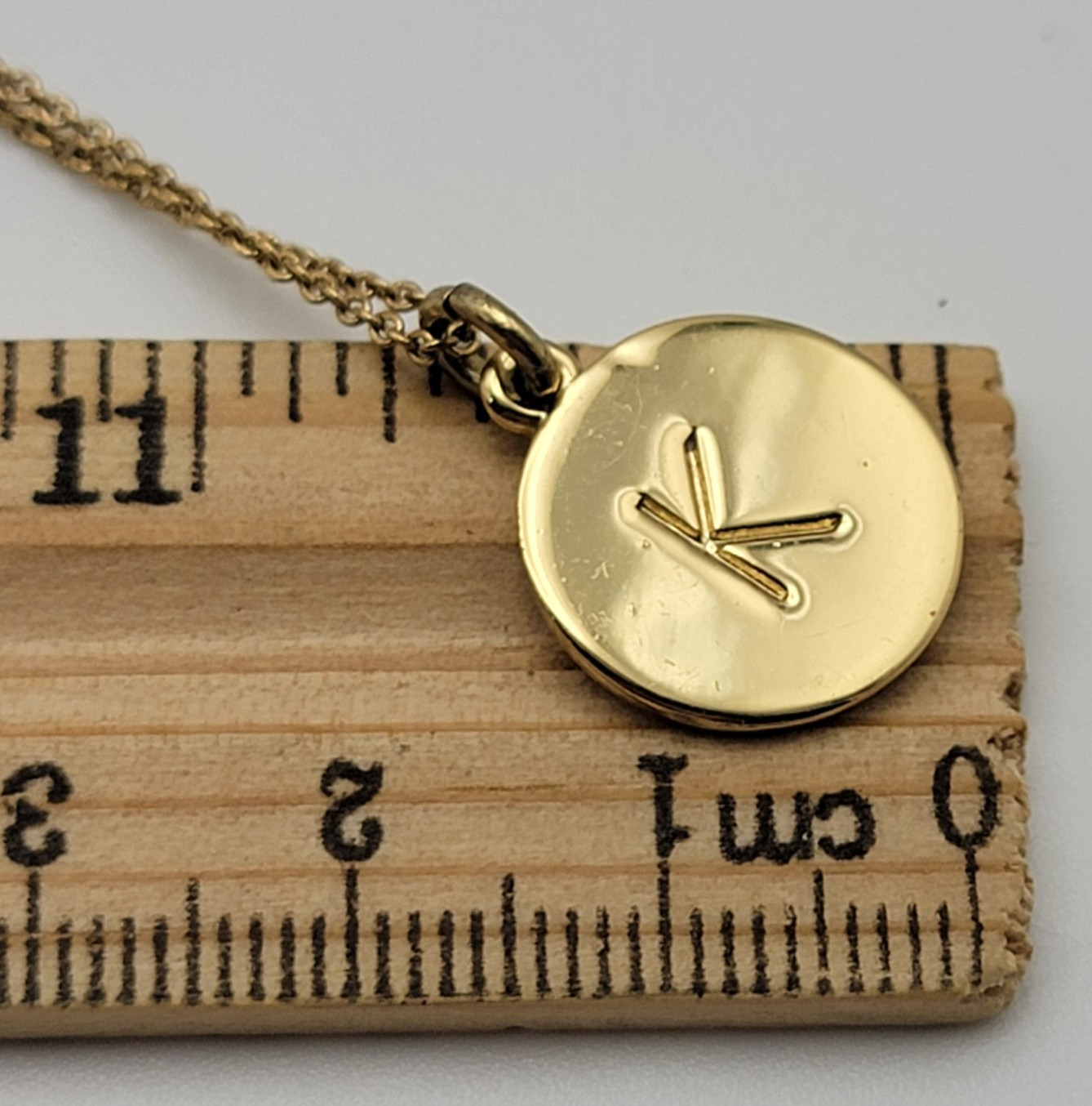 Kate Spade New York Initial K Pendant Necklace 12K Gold Plated One In A Million