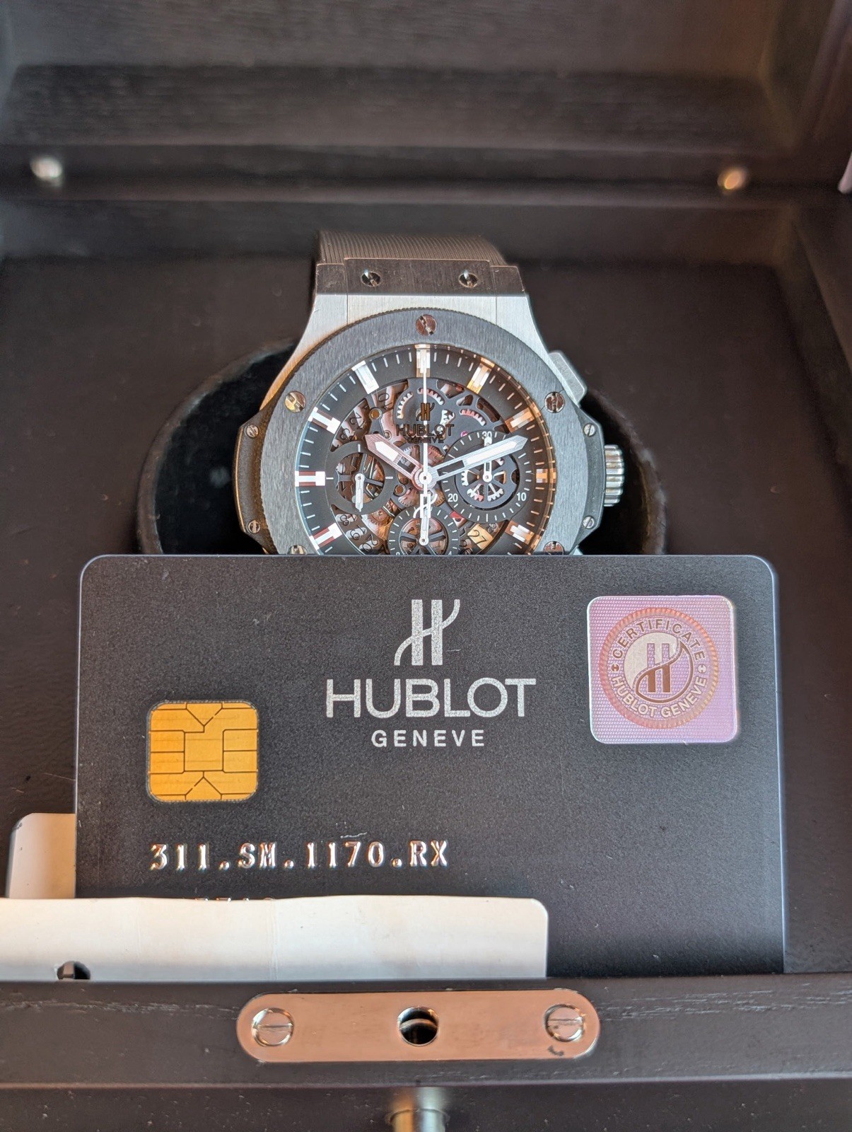 Hublot Big Bang Aero Bang 44MM 311.SM.1170.RX Skeleton Dial Rubber Strap