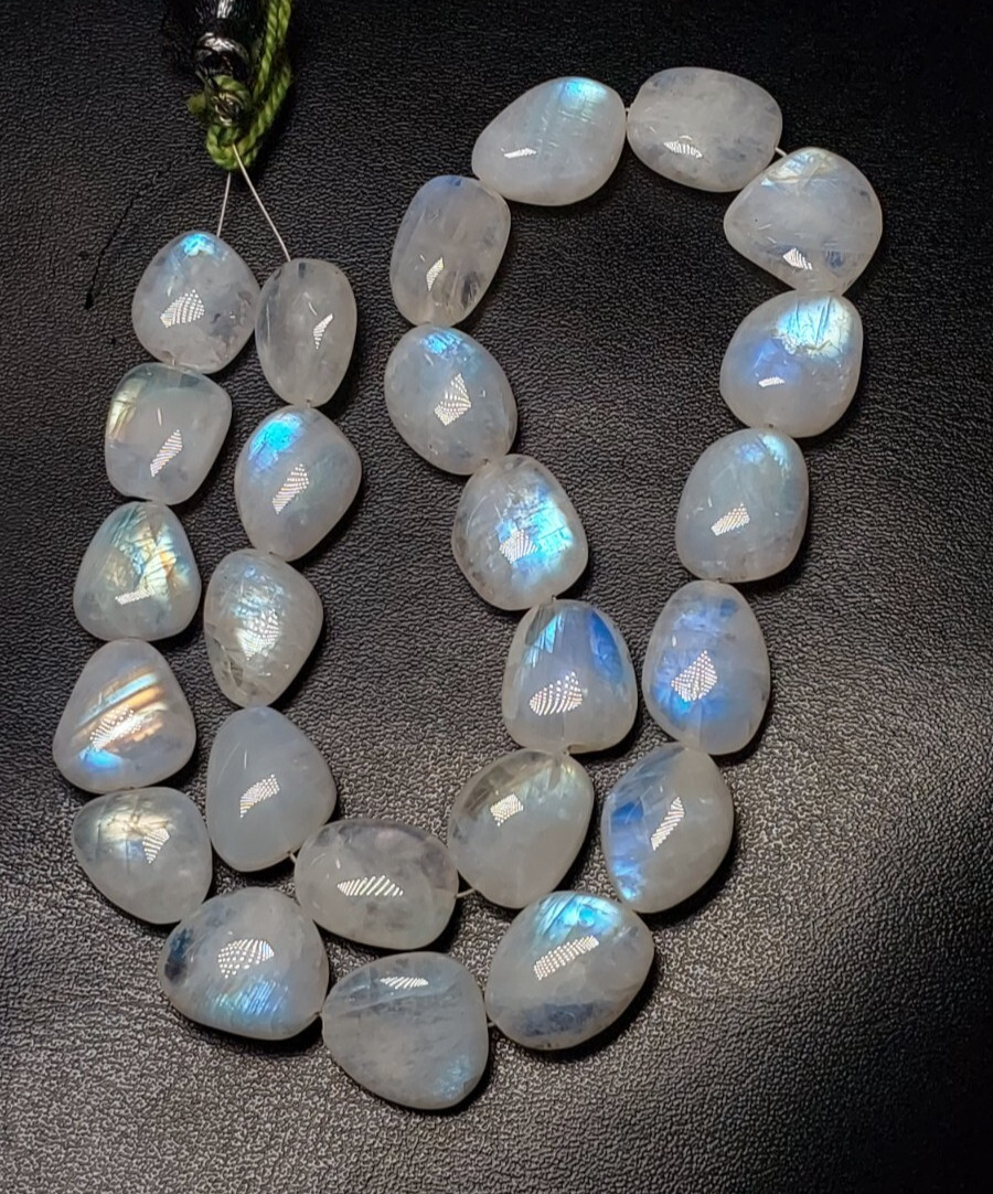 AAA Quality Rainbow Moonstone Strand Multi Fire Shape Nuggets Size 11X14-14X15MM