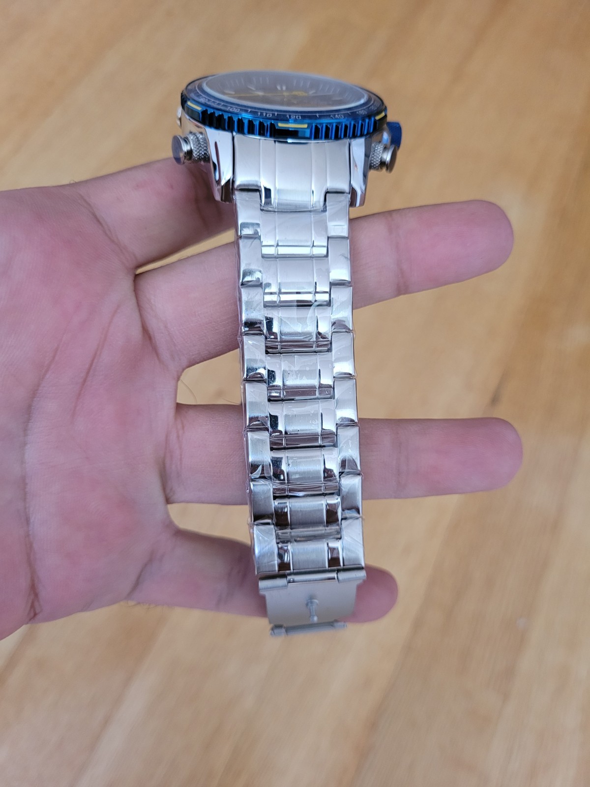 NAVIFORCE New Stylish Dual Display Watch in Stainless Steel For Men