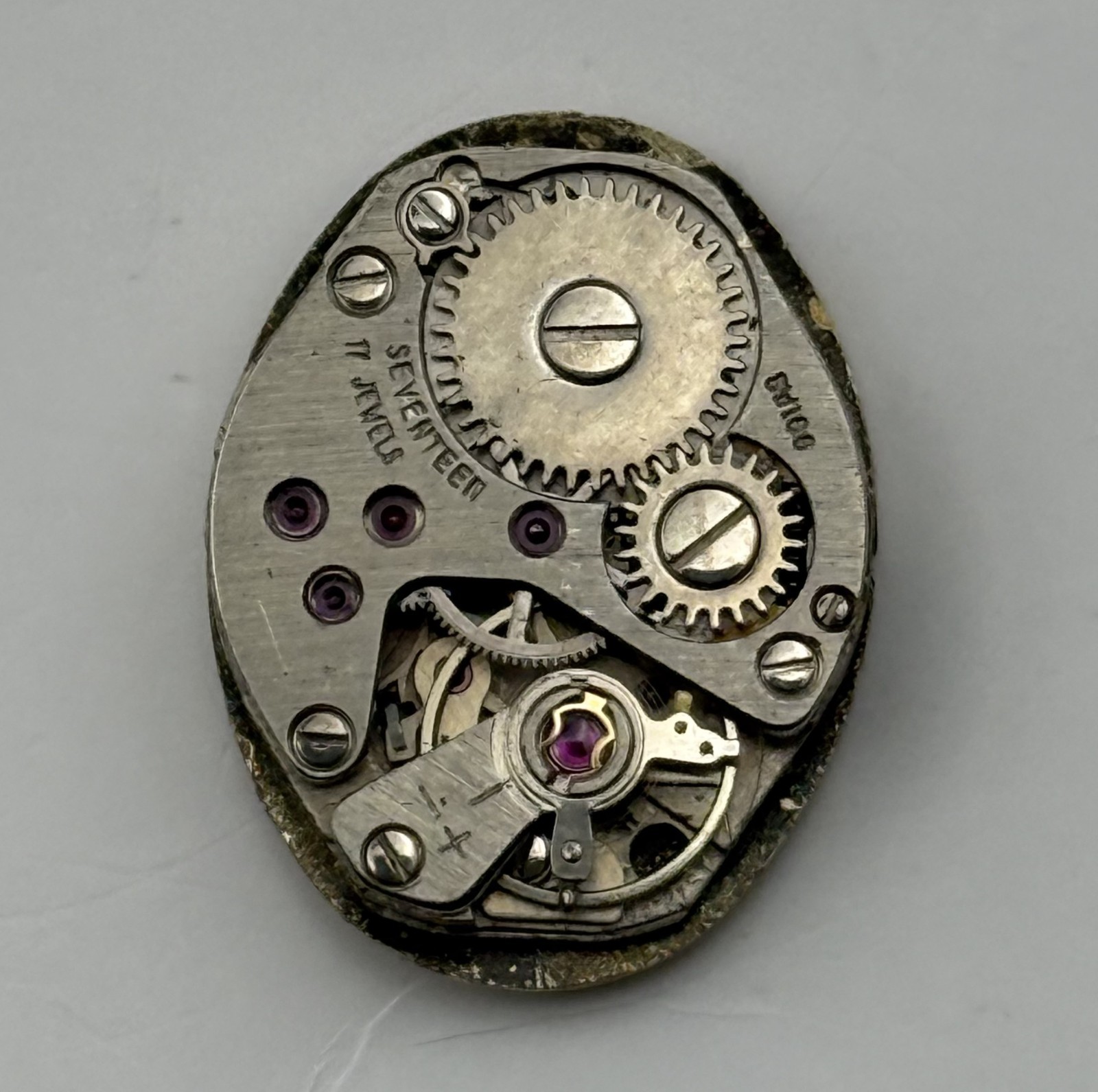 FHF 69-21 Watch Movement Baume 17 Jewels Swiss Manual Wind Parts Repair 15.3mm