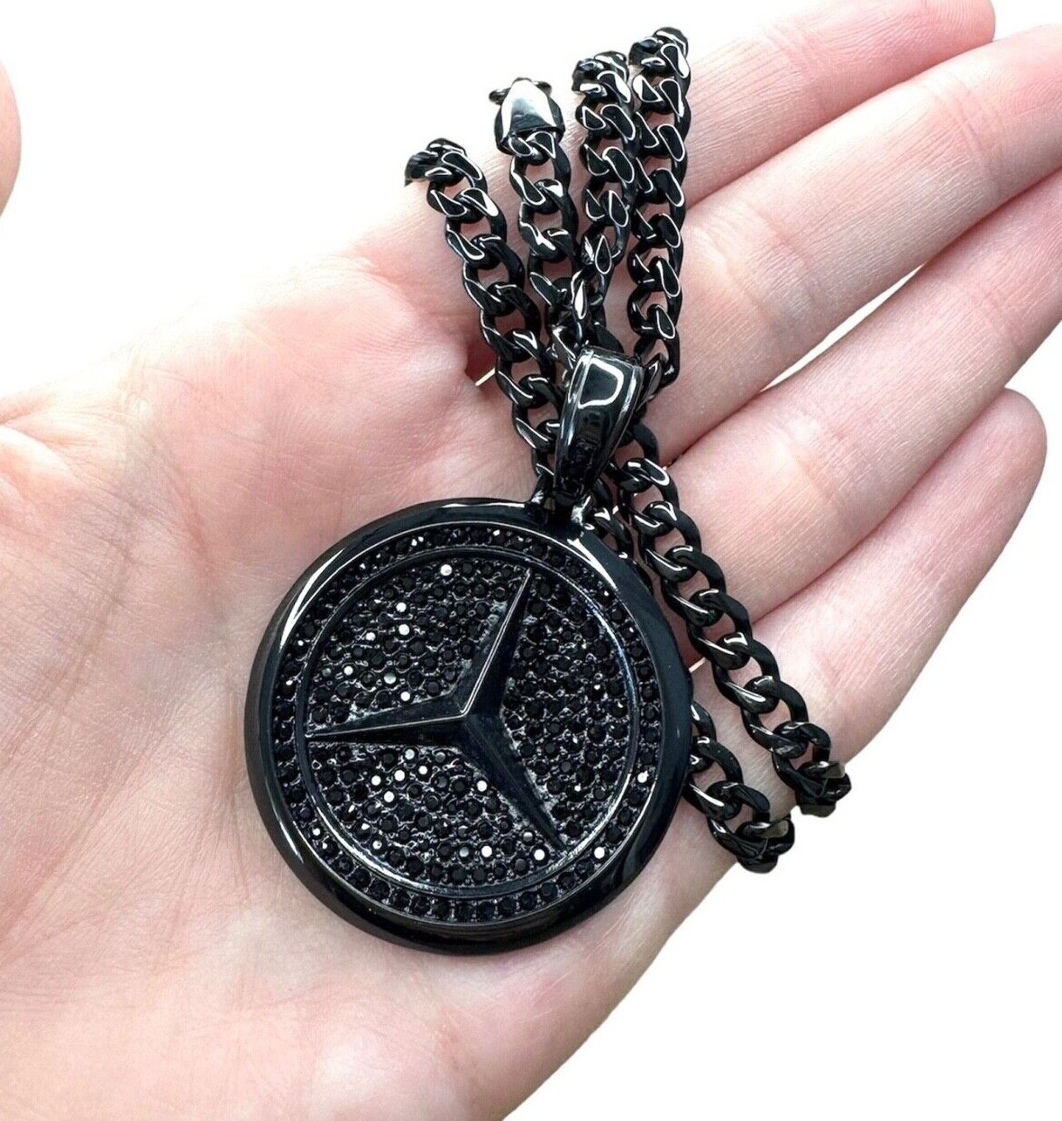 Large Mercedes Benz Necklace