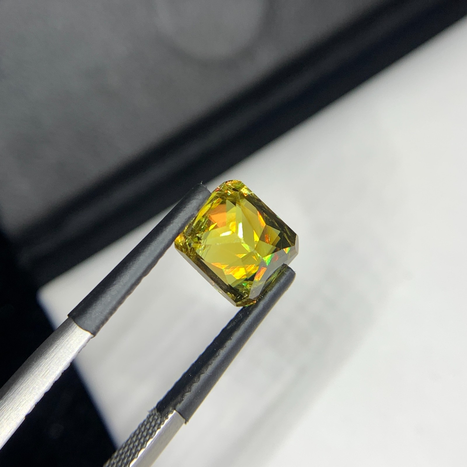 2.80 Carat Natural Brown Sphene Cushion Shape Faceted Loose Gemstone