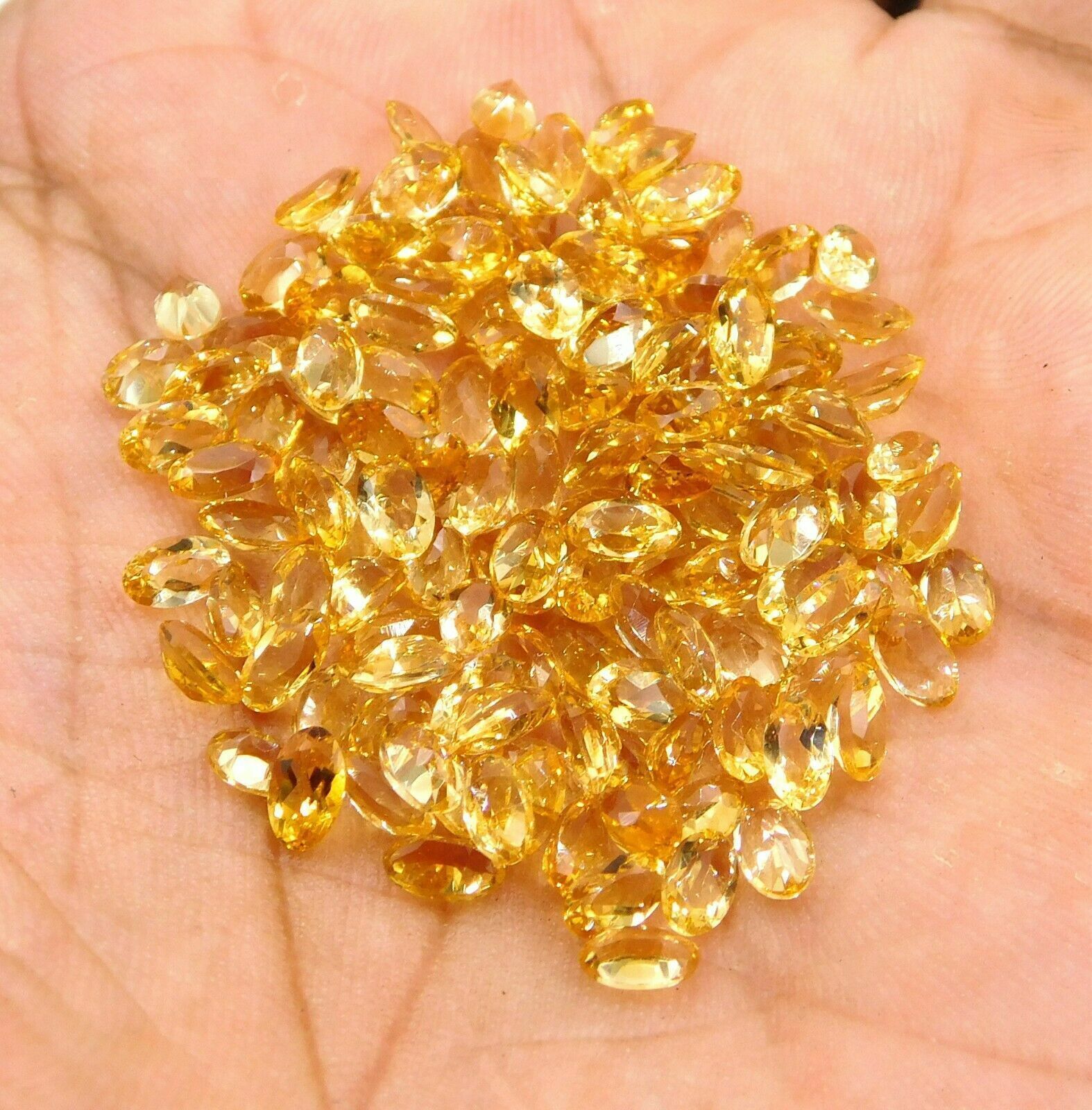 3×5 MM To 8×10 MM Natural Citrine Oval Cut Loose Gemstone Wholesale Lot P-1133