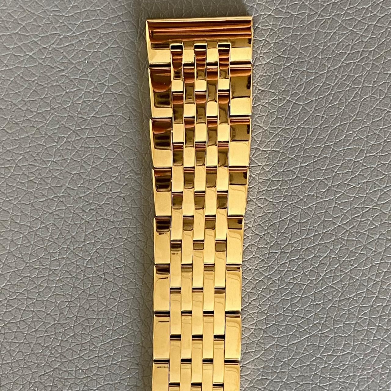 19mm Beads Of Rice Bracelet w/ Butterfly Clasp – Nice Gold Tone Stainless Steel