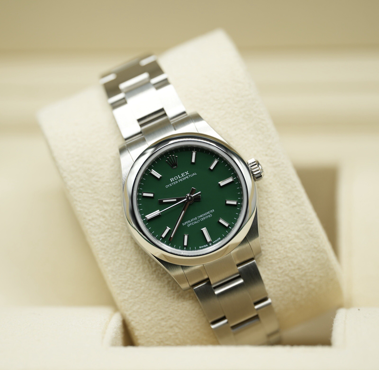 Rolex Oyster Perpetual 31mm Green Dial 277200 Unworn 2024 Model