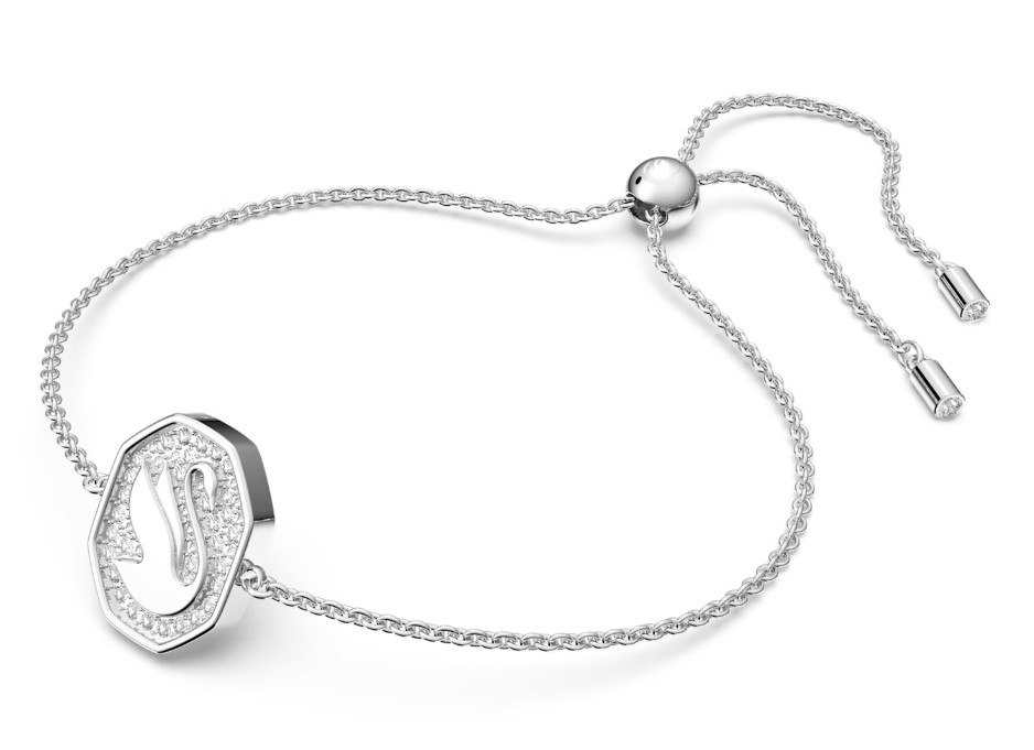Swarovski Signum bracelet Swan, White, Rhodium plated- 5621099