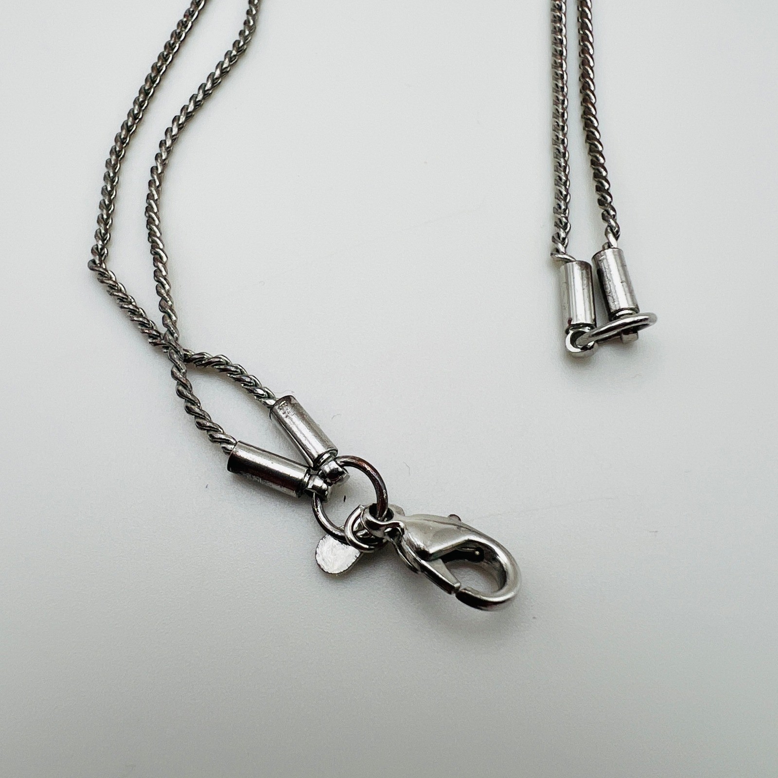 Roman Wheat Chain Necklace Silver Tone Double Strand Vintage Fashion Basic