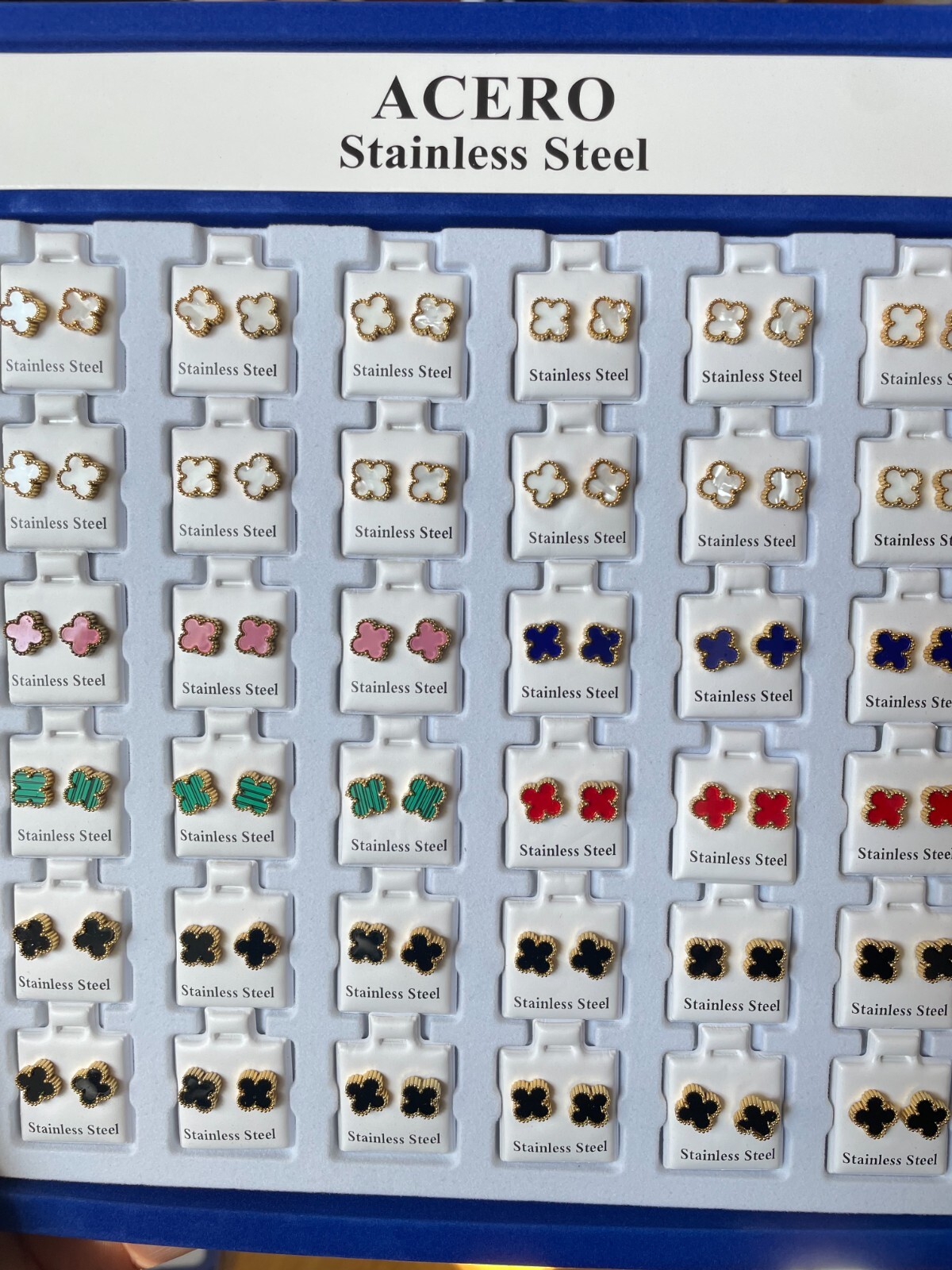 Wholesale Lot 36pcs Women Stainless Steel Earring Studs Resale Gift Flower Style