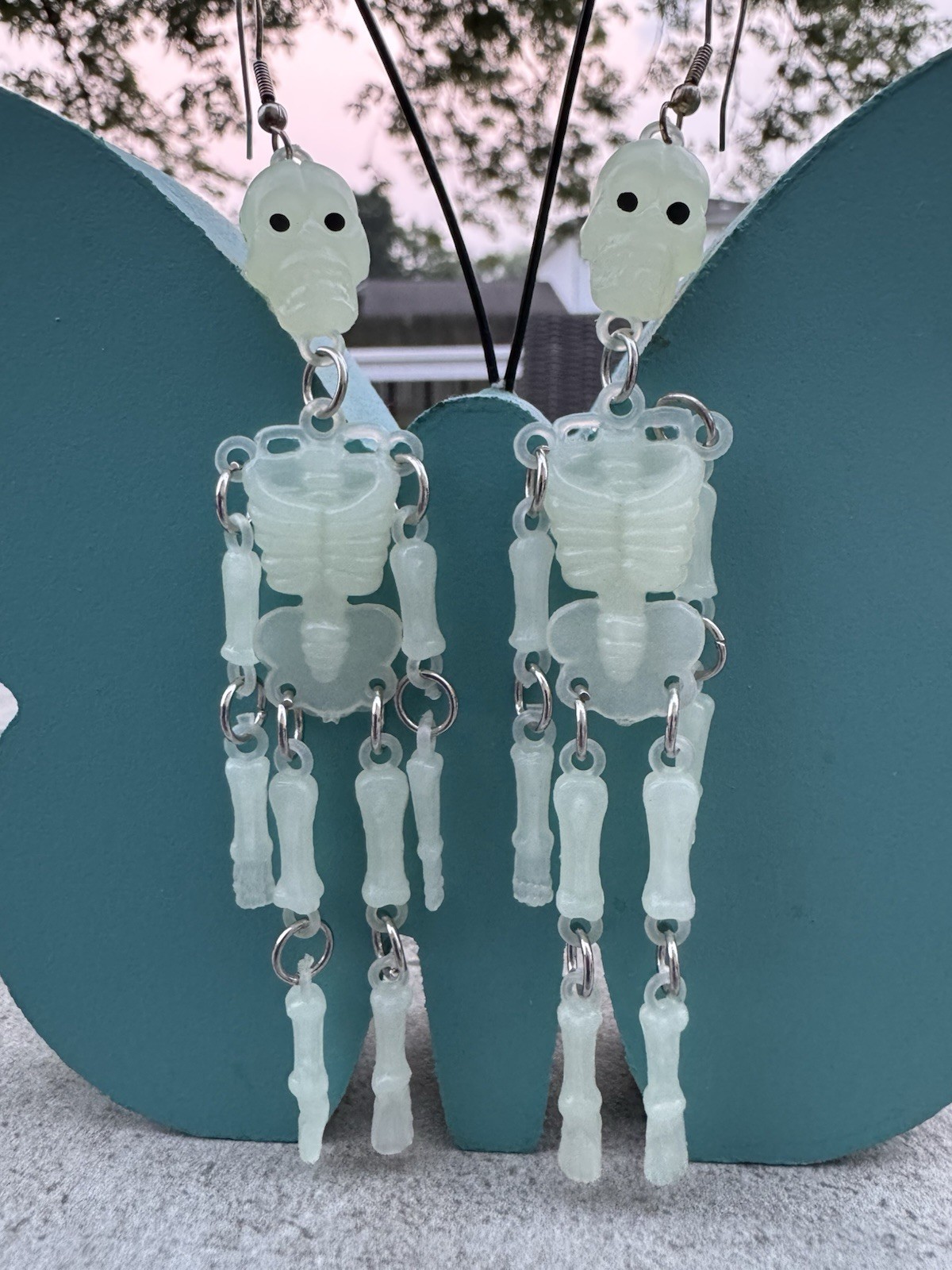 Skeleton Dangle Glow-in-the-Dark Earrings