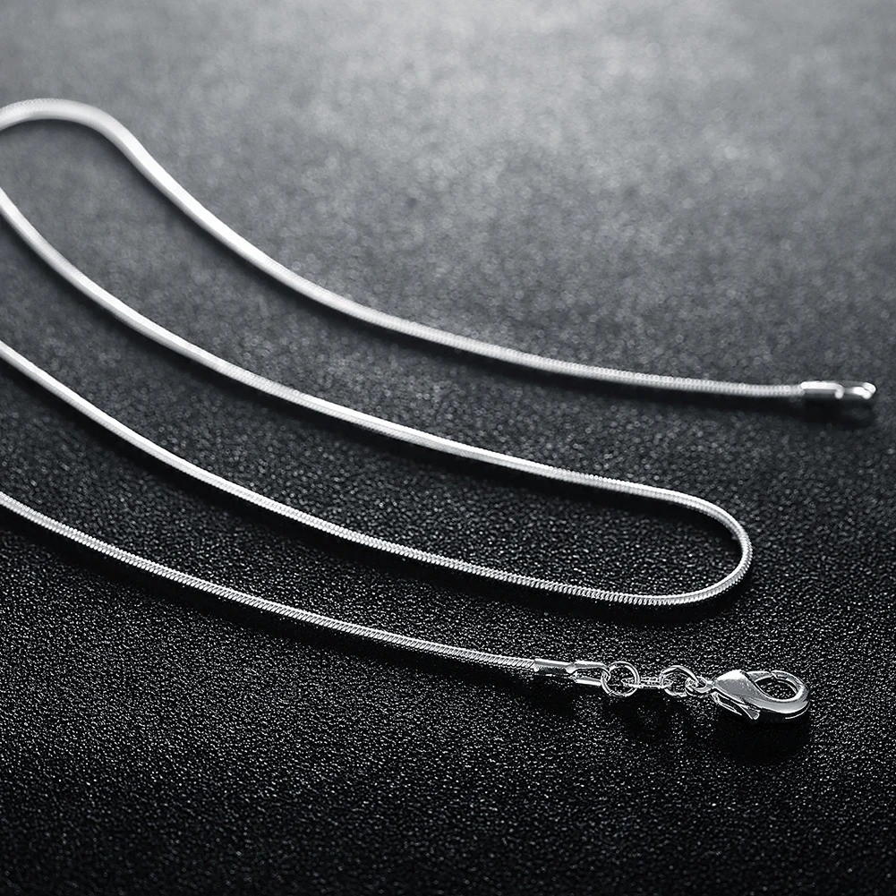10PCS wholesale 925 sterling solid silver 1MM 16-30inch snake chain necklace