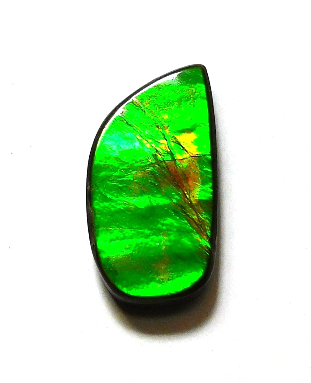 14.85 Ct Natural Canadian Ammolite Cabochon Loose Gemstone 26.3X13.2X4.4MM LL18