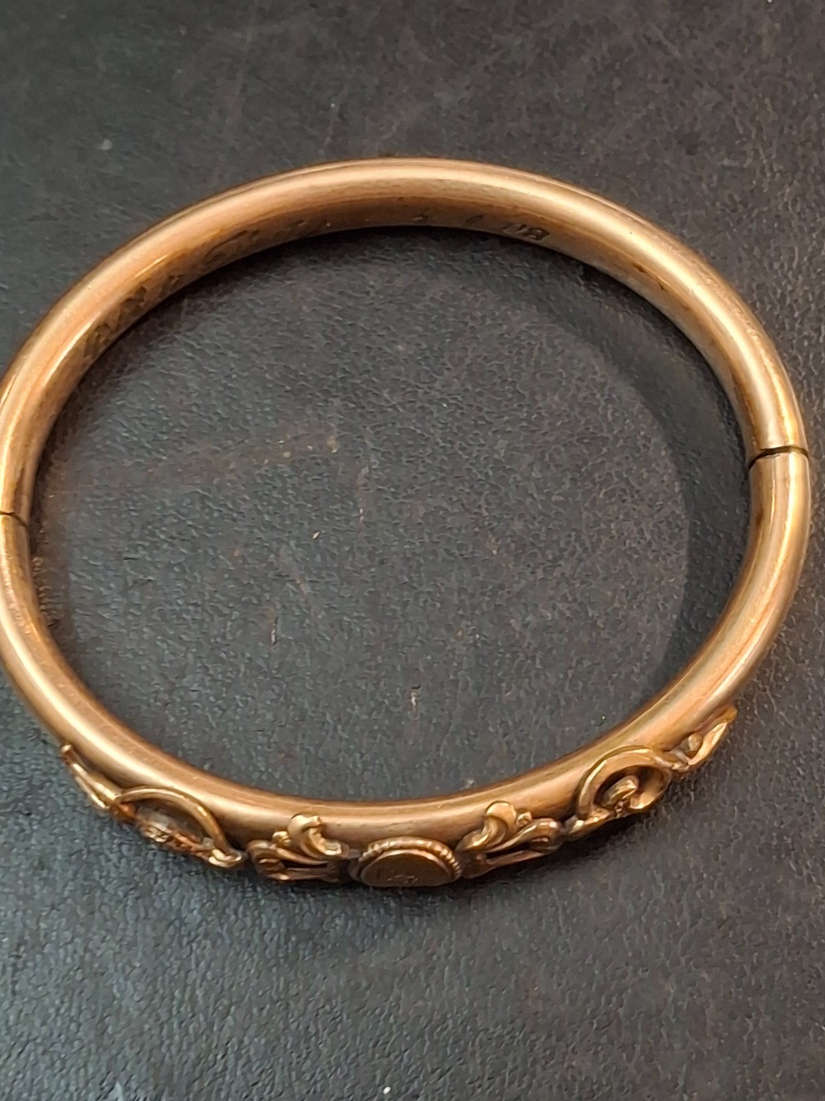 Antique Art Nouveau S.O.Bigney & Co Bangle Bracelet Signed