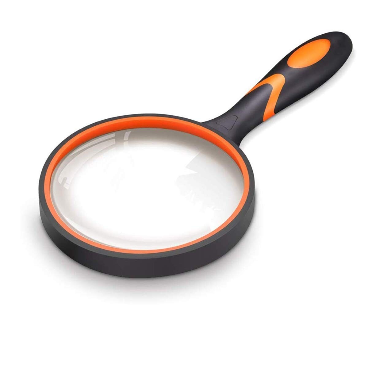 10X Handheld Magnifying Glass Large Reading Magnifier for Seniors & Kids Orange