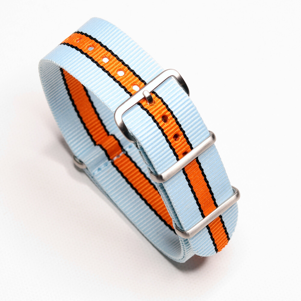 One-Piece Gasoline Racing Porsche Inspired Racing Colors Strap Nylon Watch Band