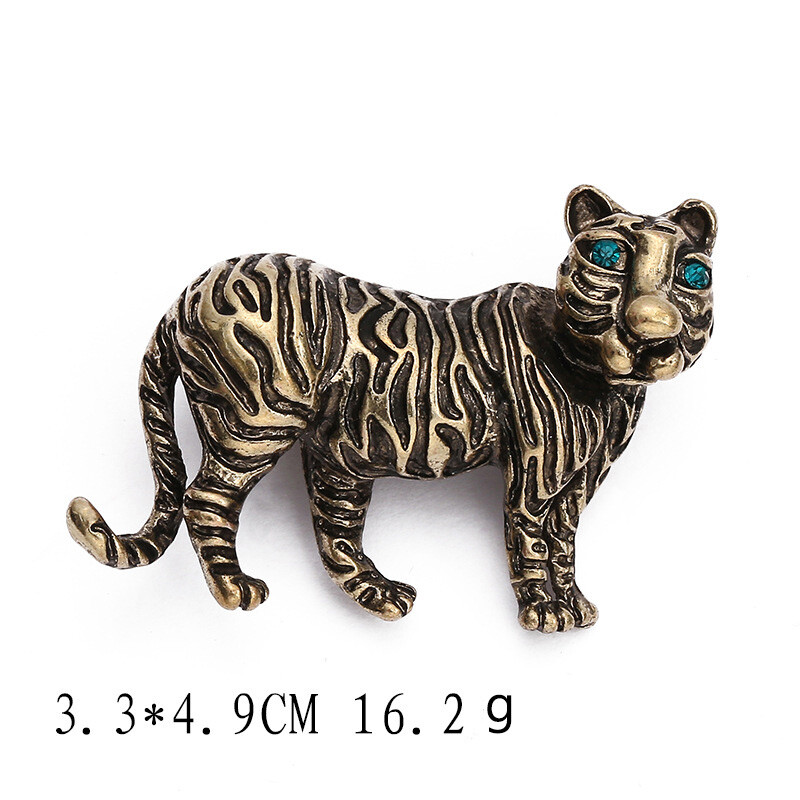 Fashion Women Men Tiger Leopard Vintage Brooch Pins Animal Unisex Coat Pin Gift