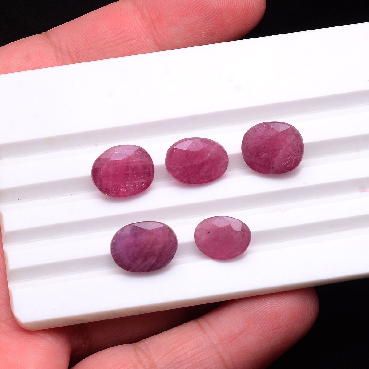 5 Pcs Natural African Ruby Oval Cut 10mm-12mm Stunning Huge Loose Gemstones Lot