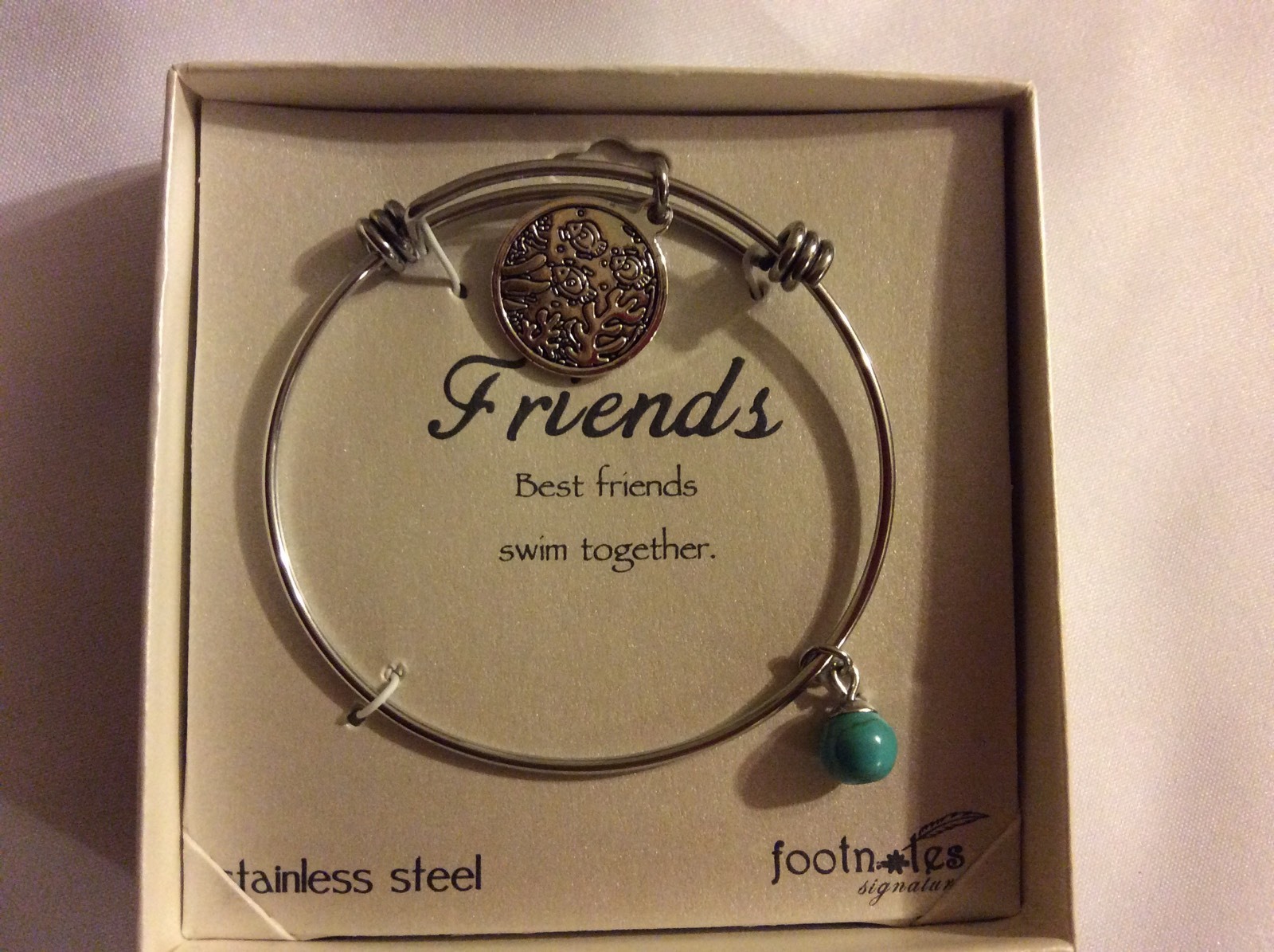 2 Nwt Stianless Steel Expandable Bracelet W/ Best Friend & Angel Message Rp $100