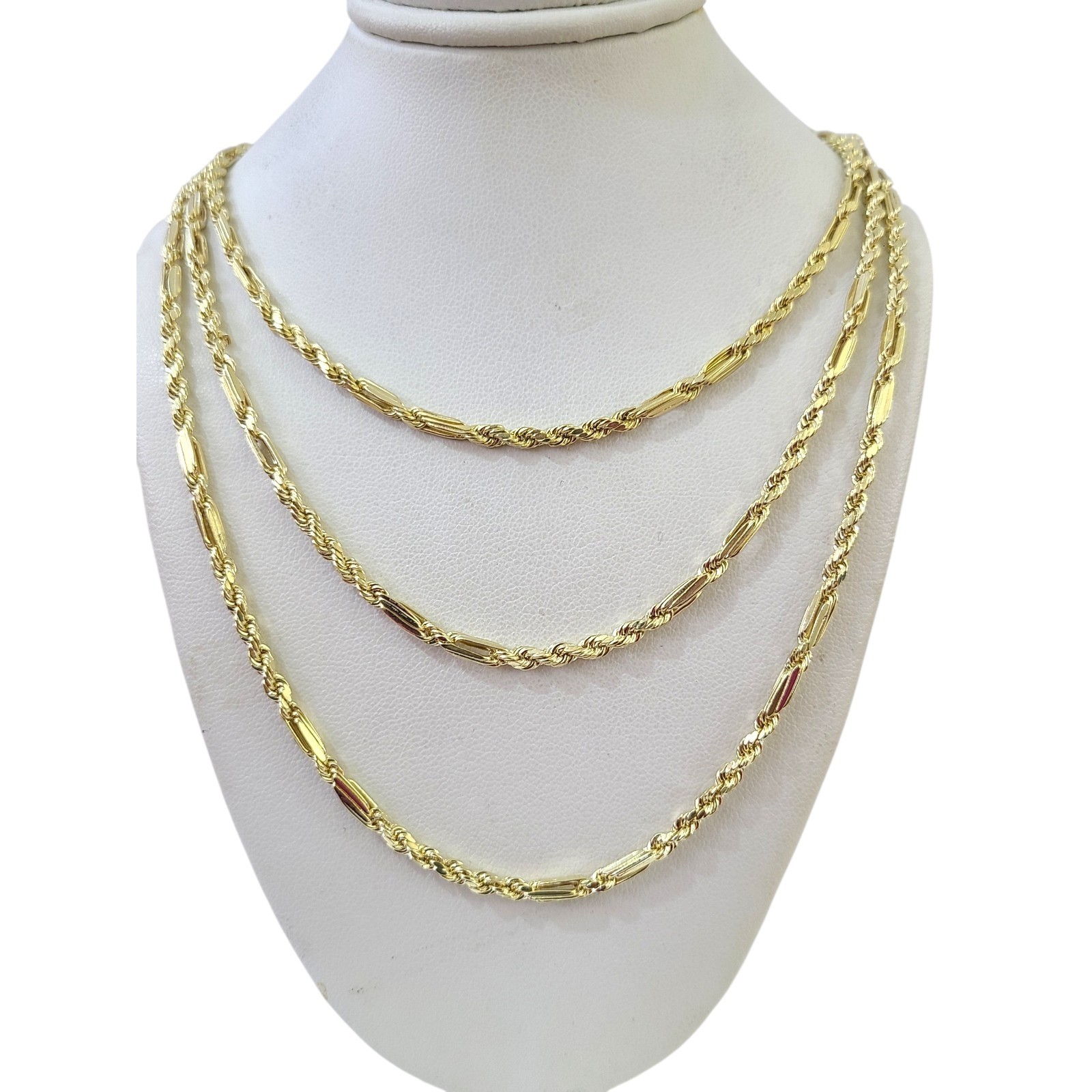 Real 14k Yellow Gold Milano Rope Chain Necklace 18″-26″ in 3mm Men Women