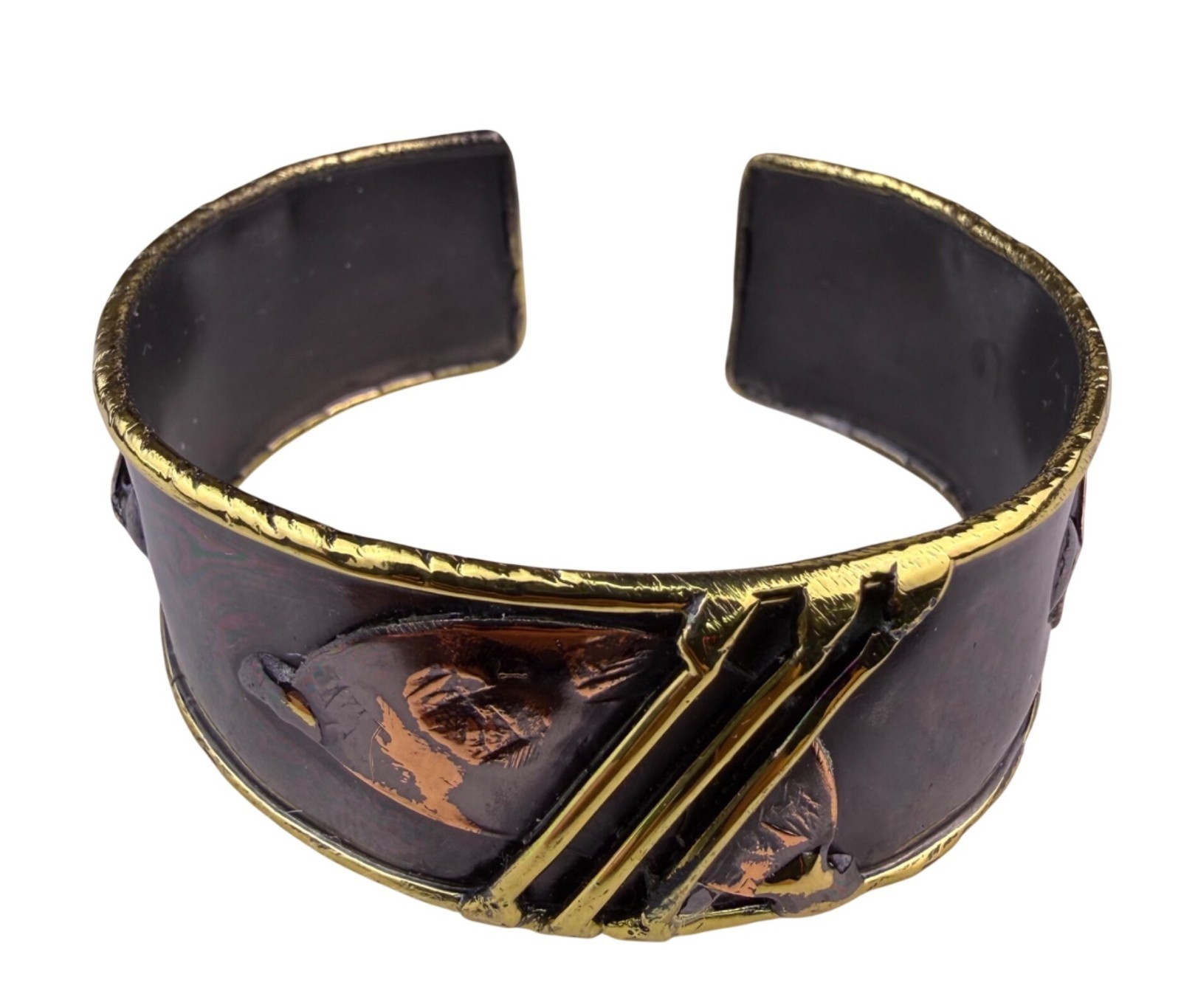 Creative Copper Women’s Gold/Bronze Cuff Bracelet Unique Handmade Design