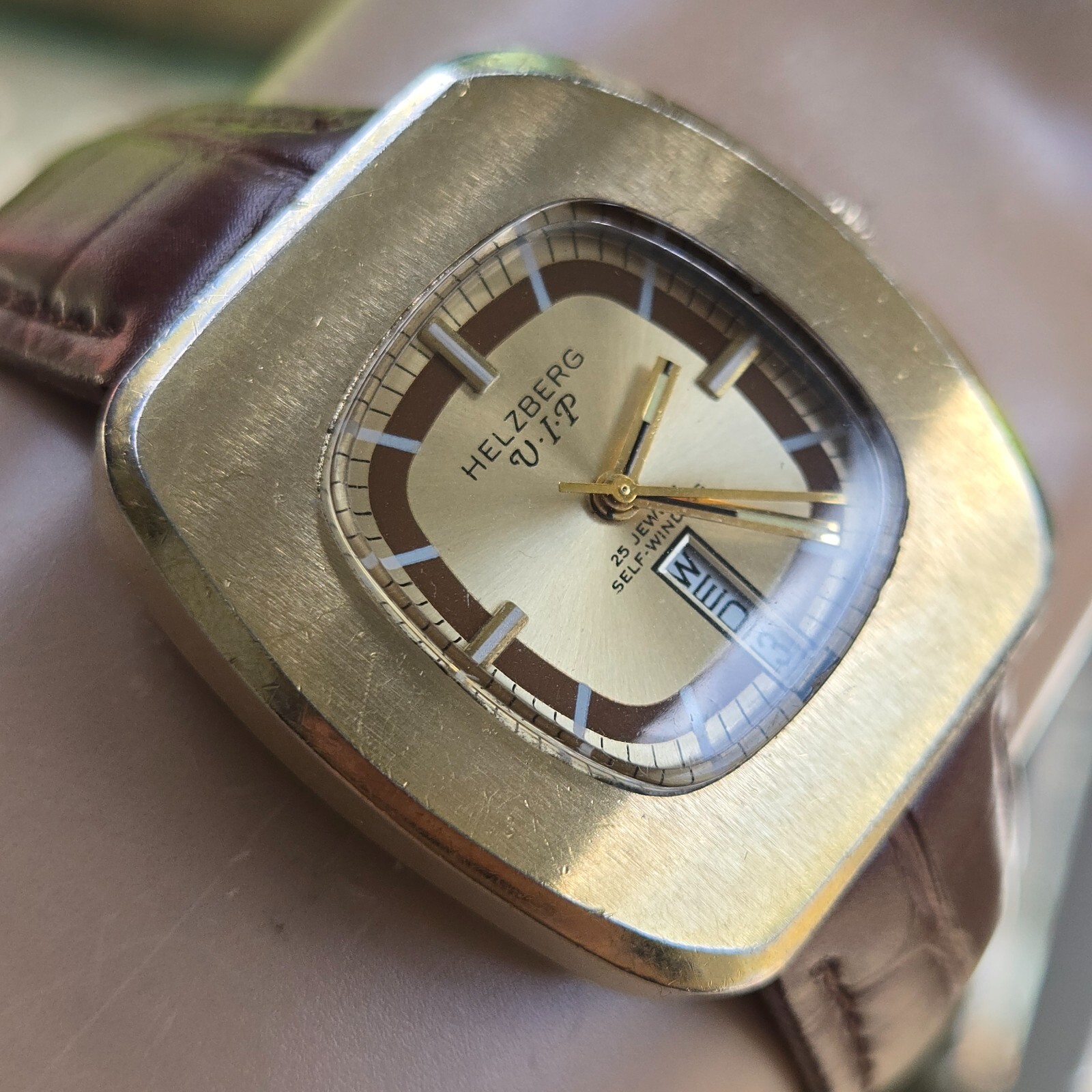 Vintage HELZBERG VIP men’s automatic watch swiss AS 2066 25Jewels 1970s #2