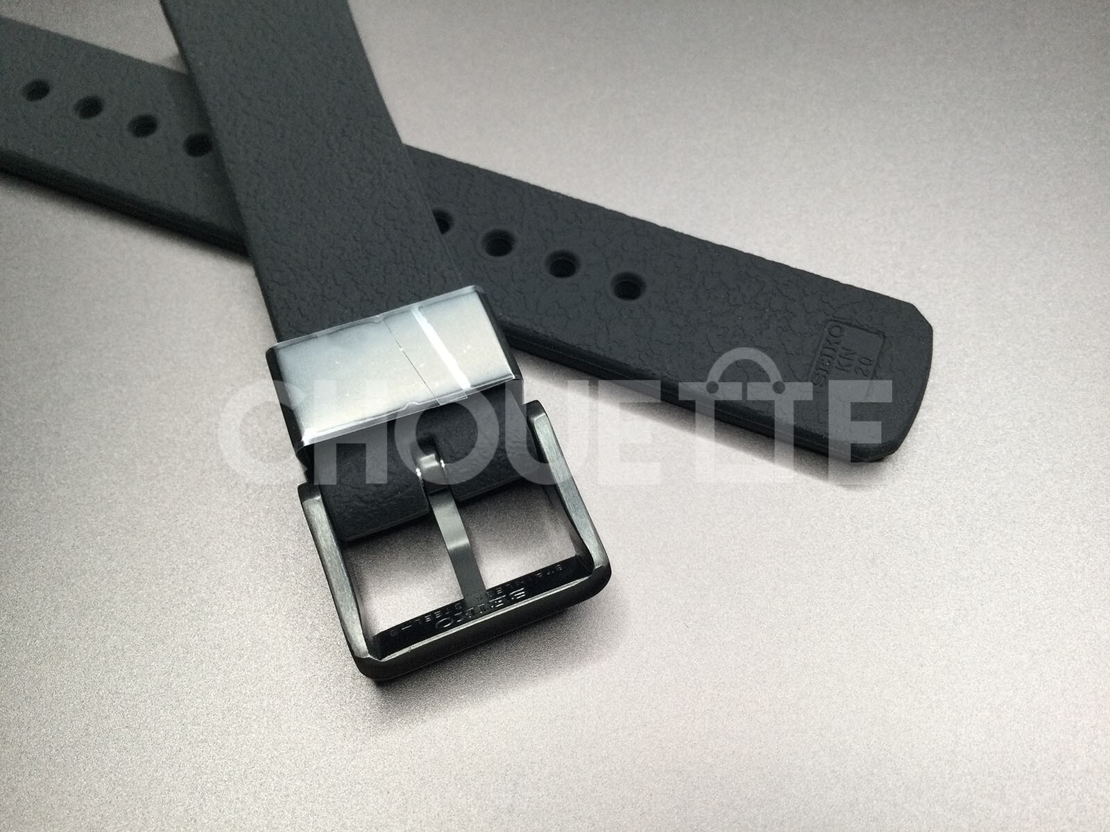 OEM Seiko Prospex SBDC183, SPB335J 20mm Black Silicone Rubber Watch Strap Band