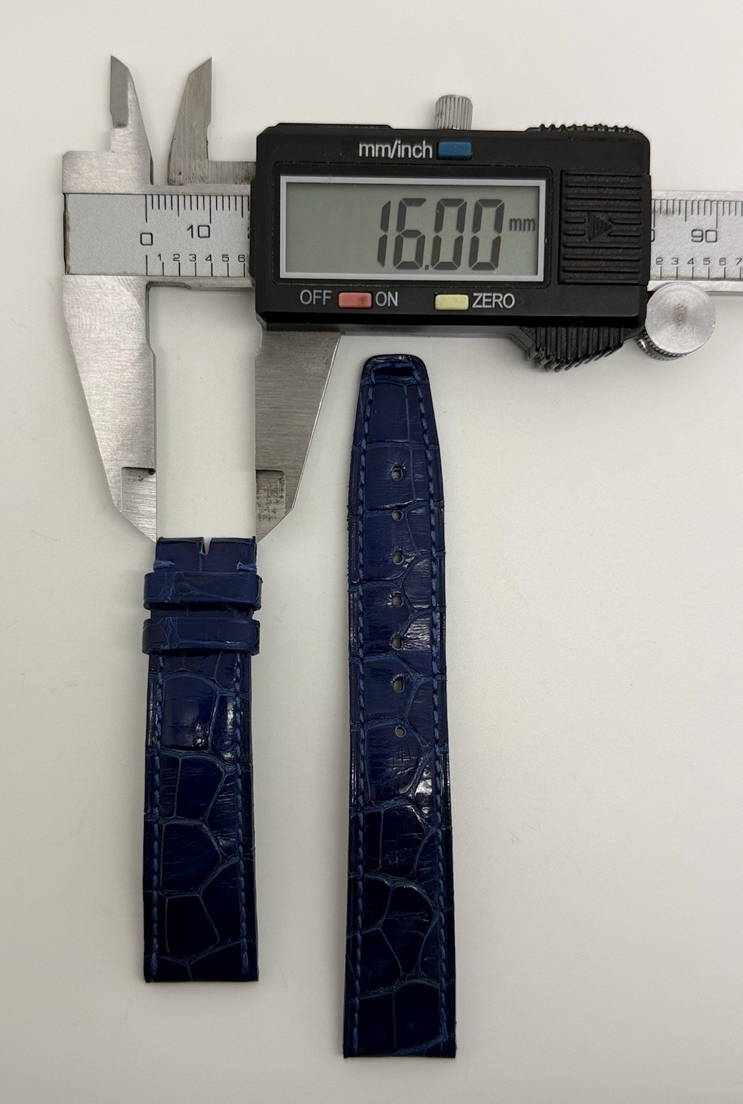 IWC 18mm x 16mm Shiny Blue Alligator Watch Strap Band 1232 Authentic OEM