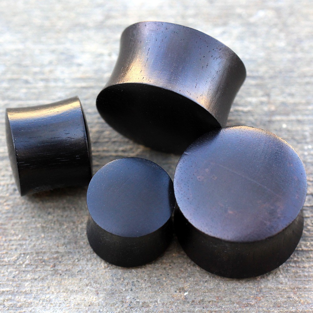 PAIR of Black Arang Wood Saddle Plug *****