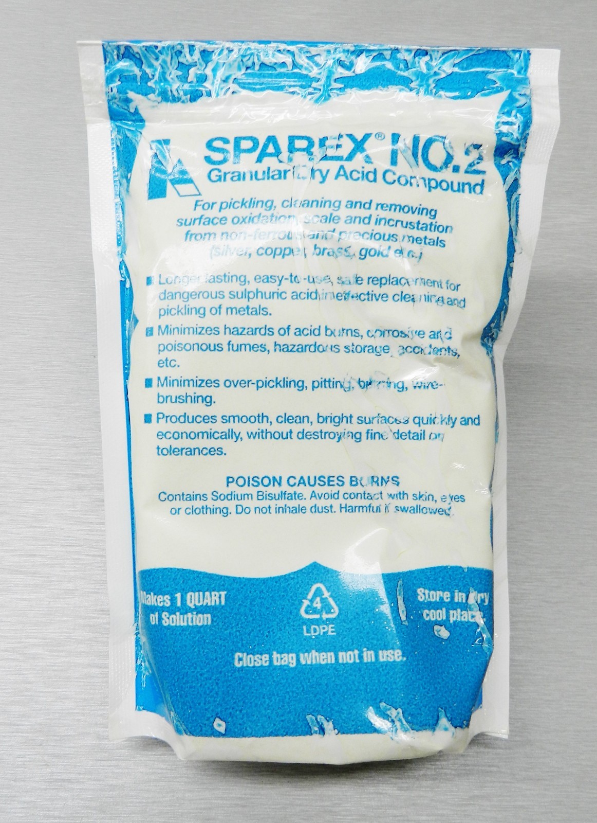 SPAREX No 2 Granular Dry Acid Pickling Compound 10oz for Cleaning Oxidation