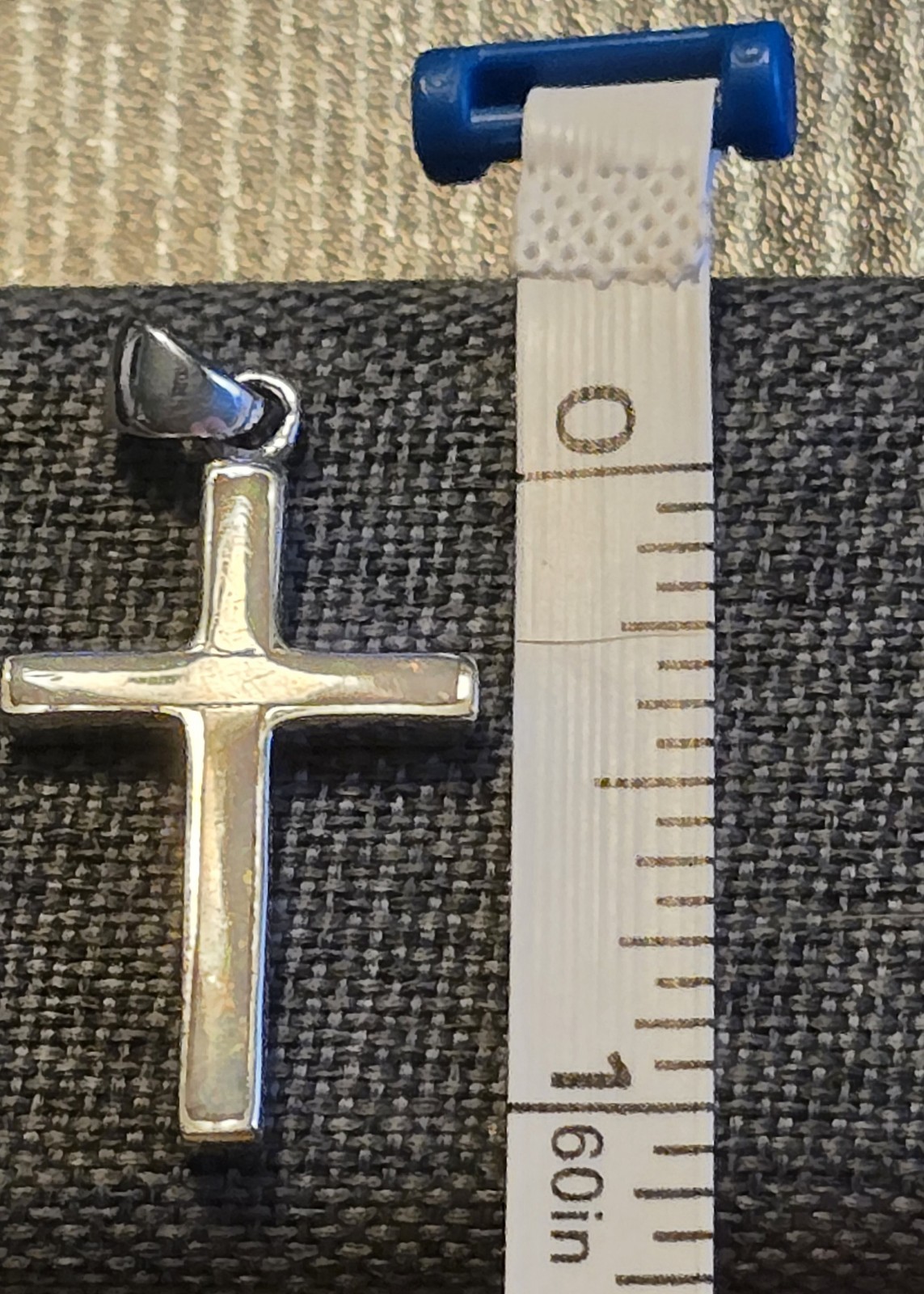 White Lab Opal Cross Pendant Sterling Silver 925 Pretty