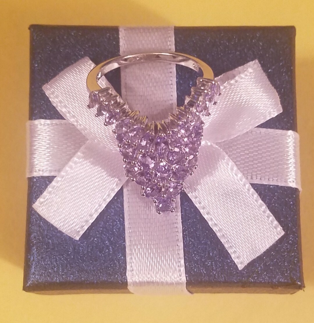 2.76 ctw Tanzanite Ring in Platinum Over Sterling Silver, Size 8 ERV $559.99