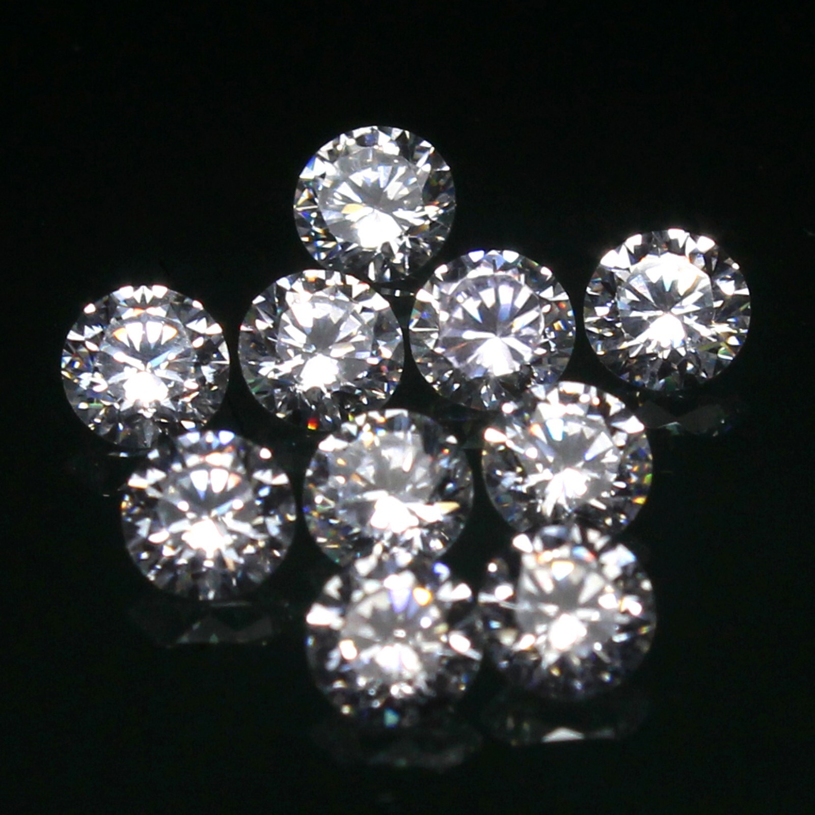 10 Pcs Lot Natural DE Color VVS1 Brilliant Cut White 3.60 MM Round Loose Diamond