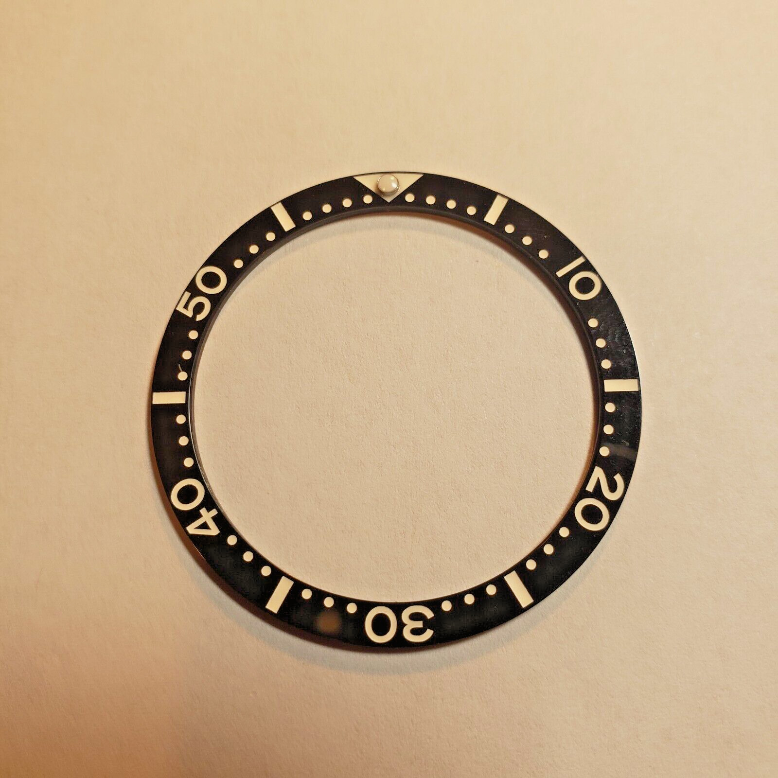 BLACK CERAMIC 38mm FULL LUME FLAT BEZEL INSERT for SEIKO With Pip