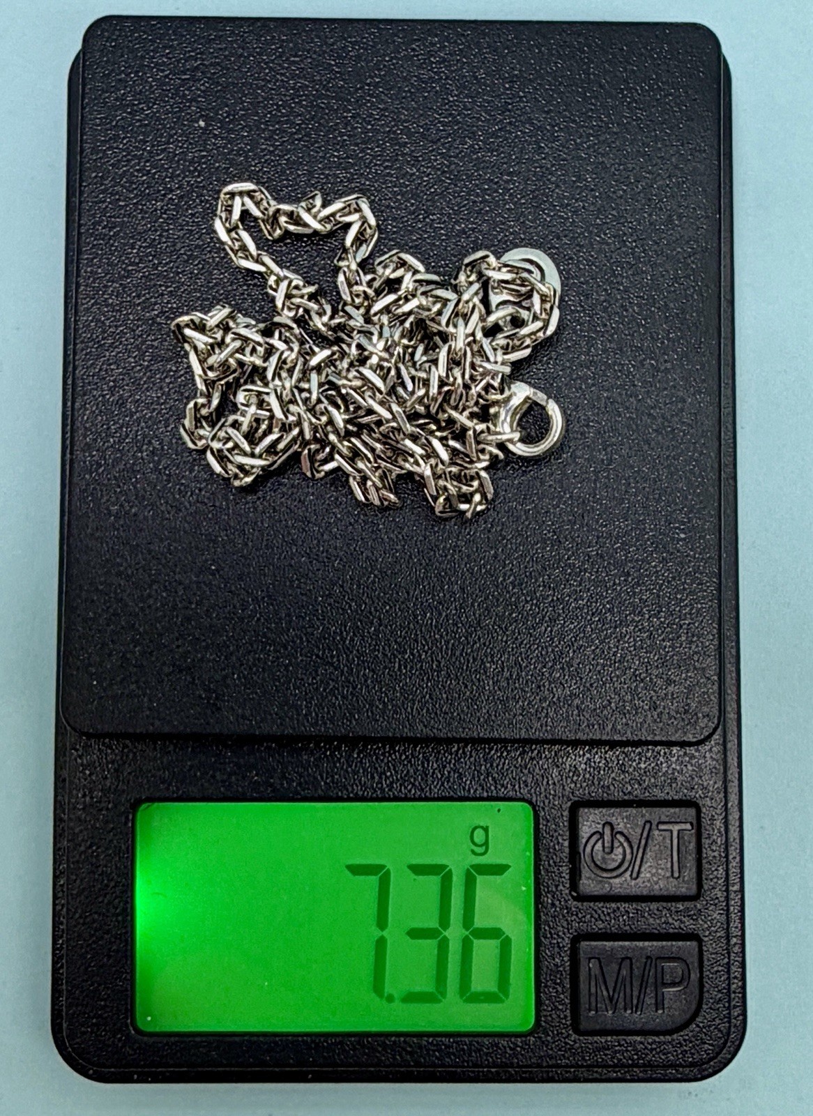 2.7mm 18” Oxidized Angled Cable Chain 925 Sterling Silver Chain Necklace 7.36g