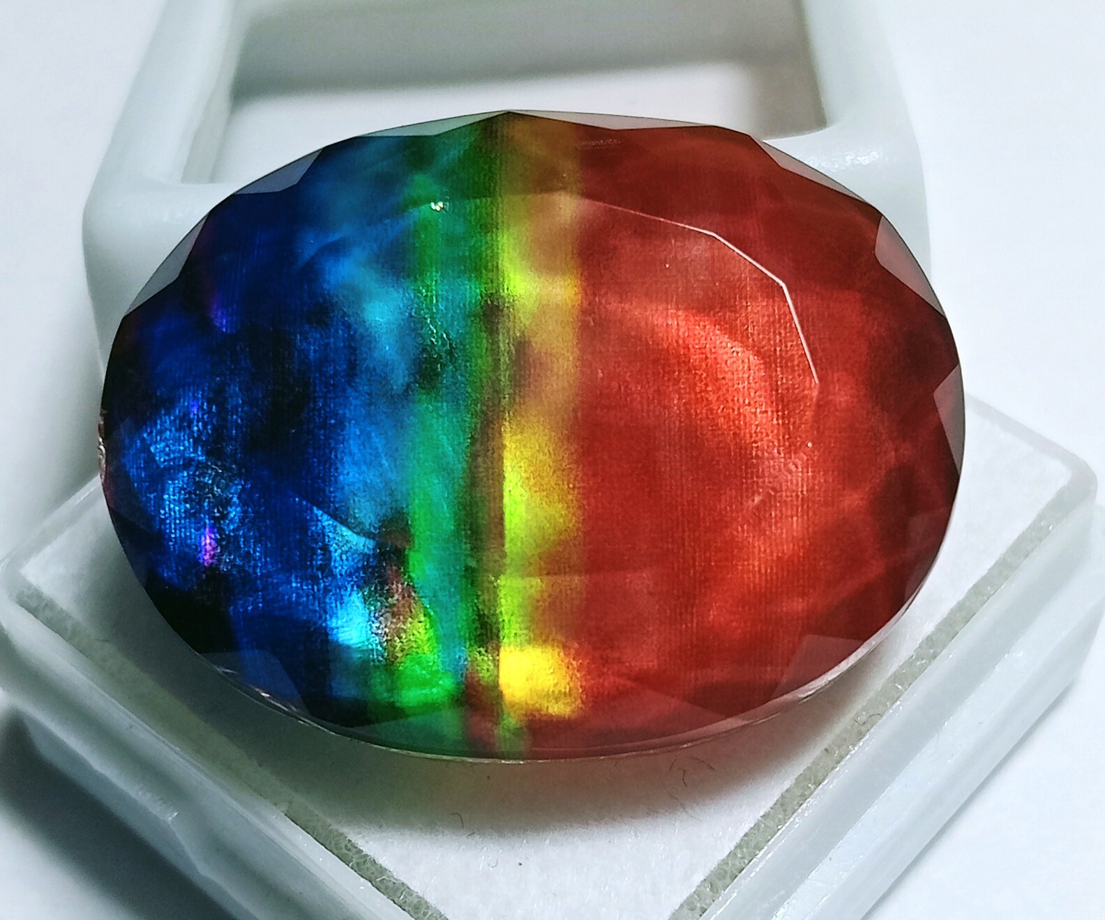 EGL Certified Doublet 43.80 Ct Natural Ammolite Opal-Like Organic Loose Gemstone
