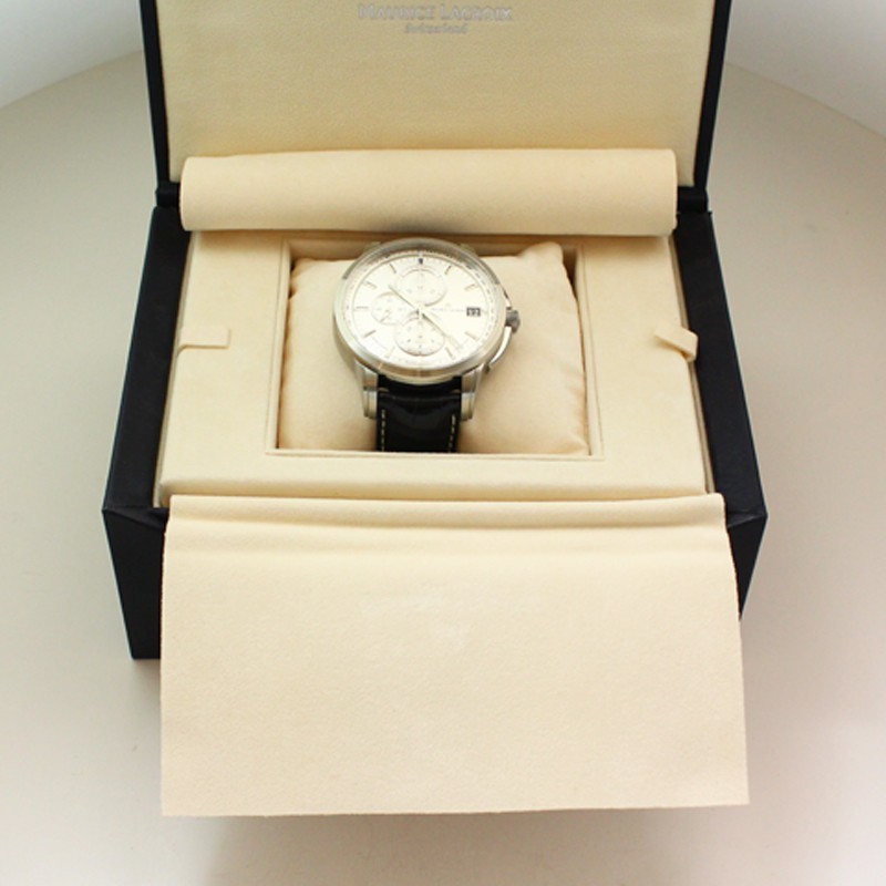 Maurice Lacroix Pontos Chronograph Valgranges PT6128 47mm Steel Wristwatch + Box