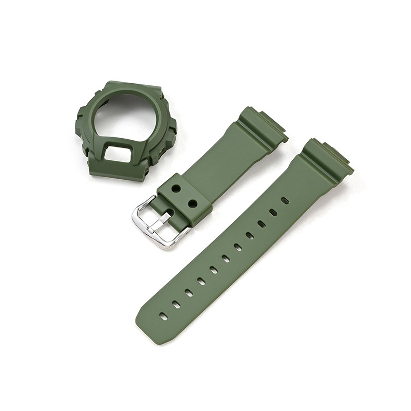 Case + Strap for Casio DW-6900/6600/6930 TPU Resin Watch Band Bracelet Shell