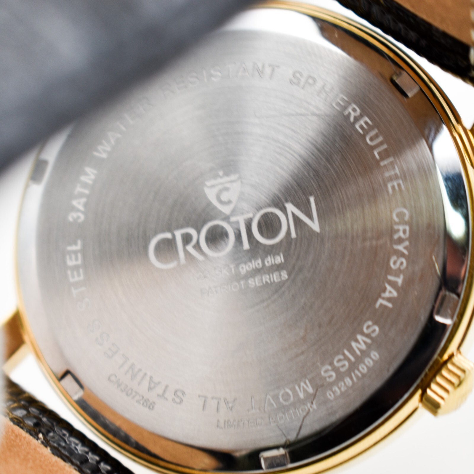 Limited Edition Croton Patriot Series Statue of Liberty 23.5KT Gold Dial Watch