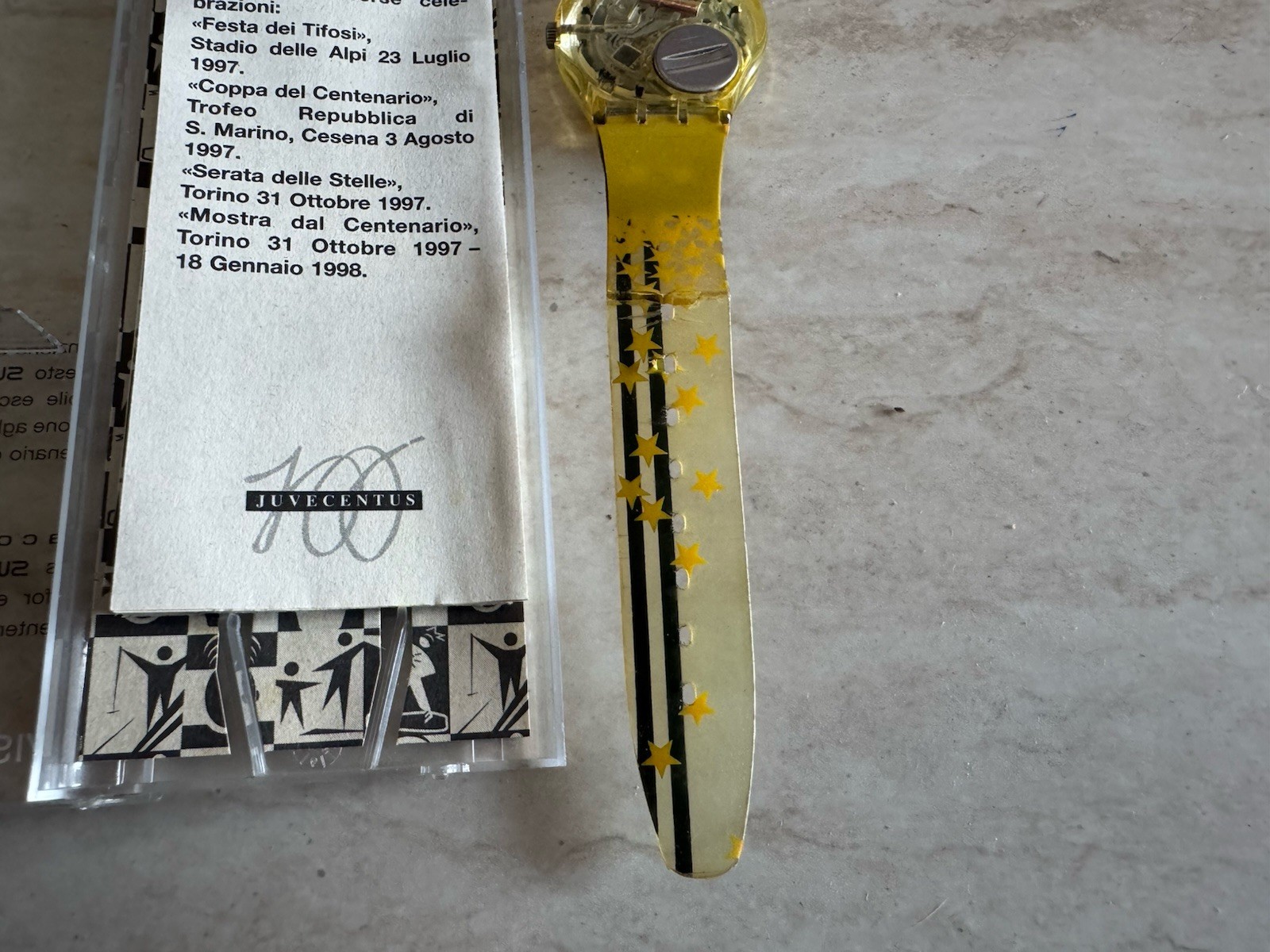1997 Juventus Centenary Limited Edition Swatch Watch In Collectible Box