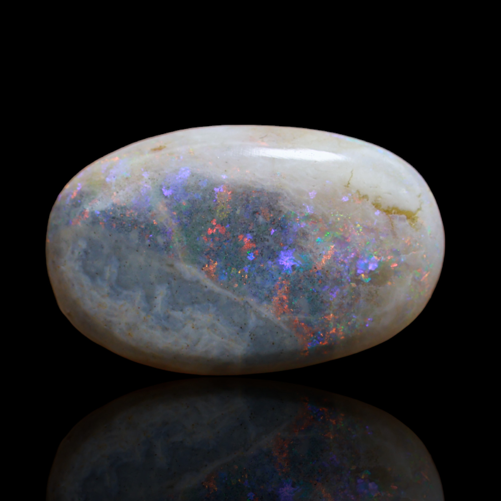 Natural Fire Opal Gemstone 17.95 Cts Oval Wirewrap Cabochon Australia 24x18x5 mm
