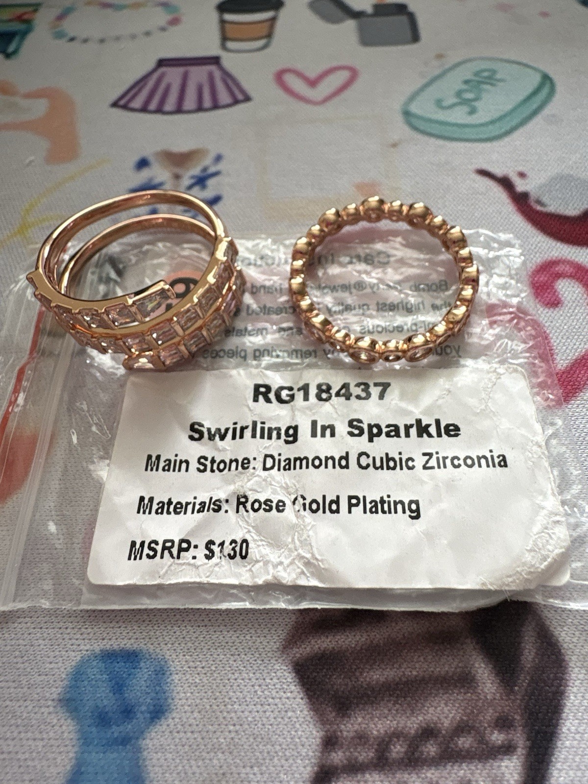 Bomb Party Rose Gold Rings Mini Bundle Size 11