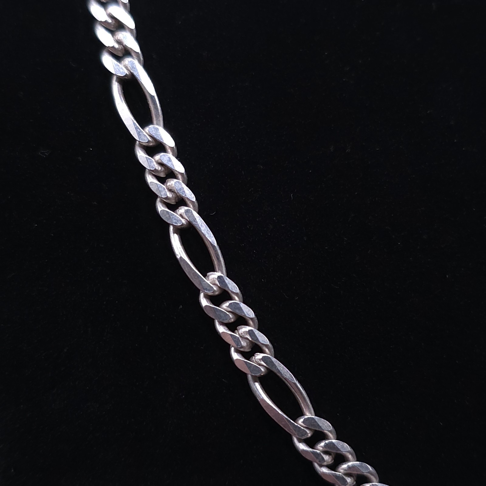 Sterling Silver 925 Figaro Chain Necklace 51cm 4mm 11.56g