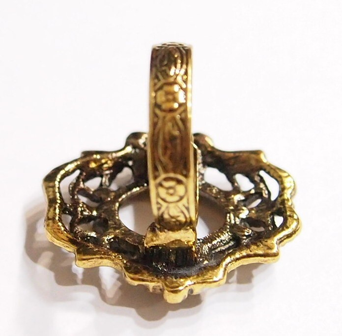 6 of 18x13mm Antique Gold Victorian Deco Lacy Flowers Adjustable Ring Settings