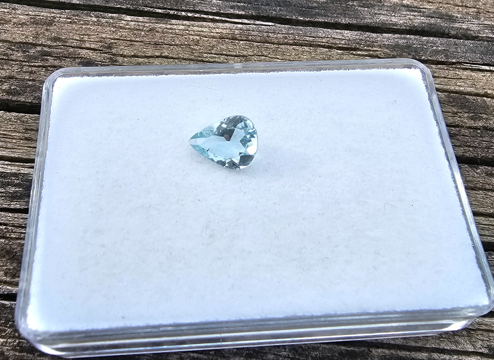 Aquamarine 8.9×6.9mm Pear Shape Loose Gemstone!