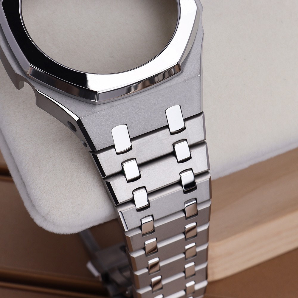 44.3mm Watch Case Strap Polished 316L Stainless Steel Modify casio GA-2100 Mod