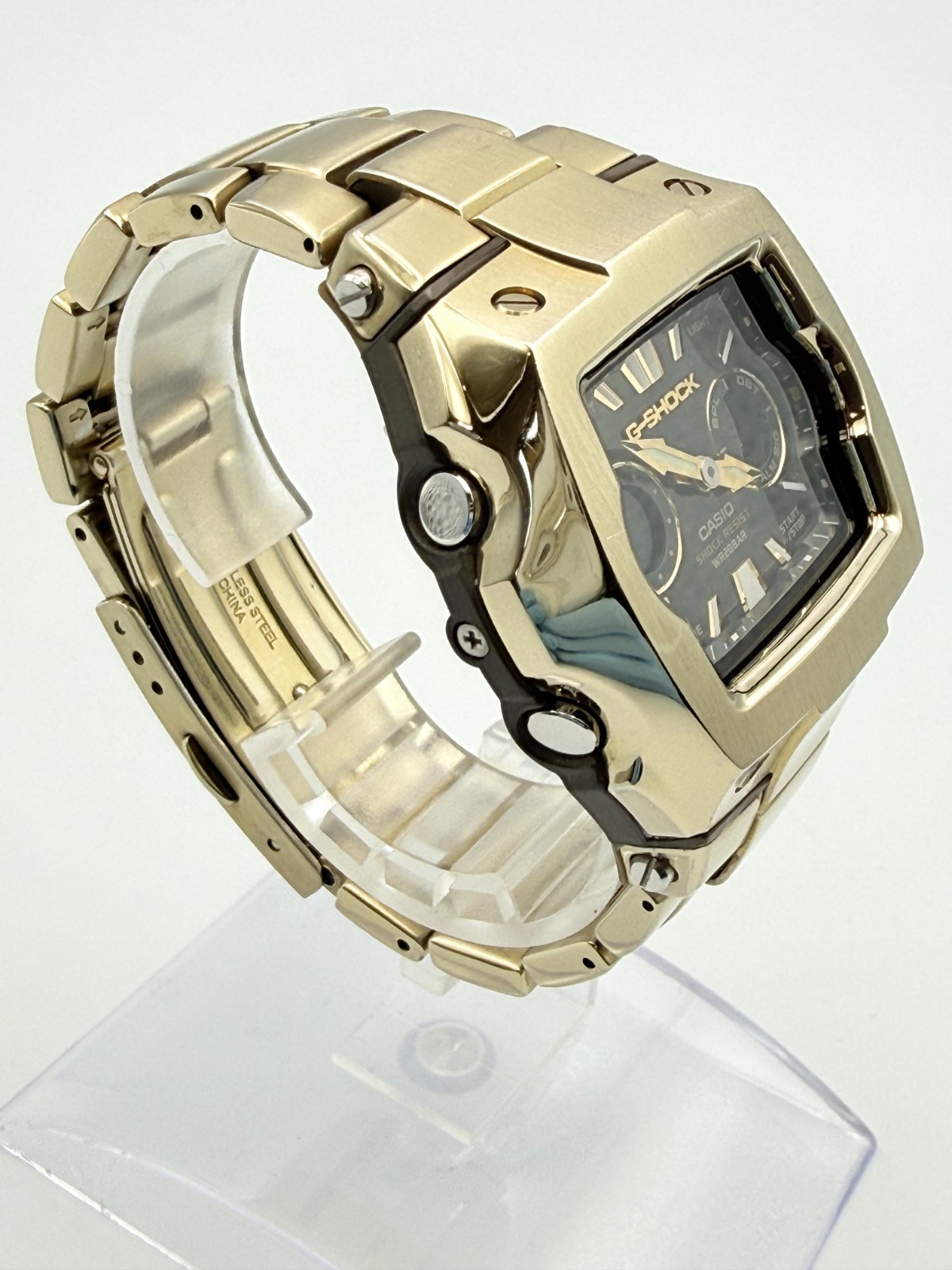 Casio G-Shock G-011 G-011D Cube Gold Ana-Digi Watch Wrist 16cm (6.3 in) -Rank B+
