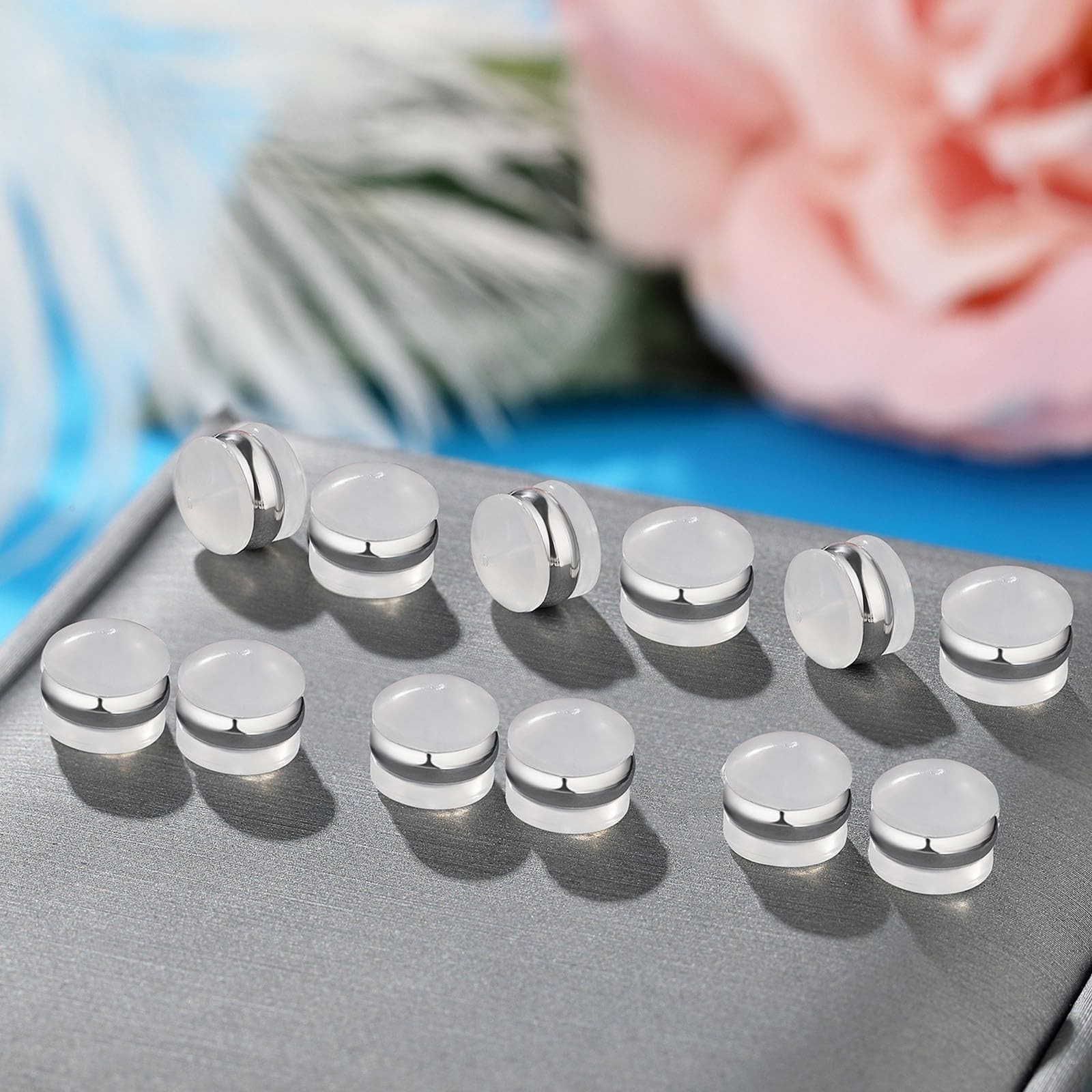 Silicone Earring Backs, 18K Gold Plated, Secure Locking for Heavy Earrings, H…