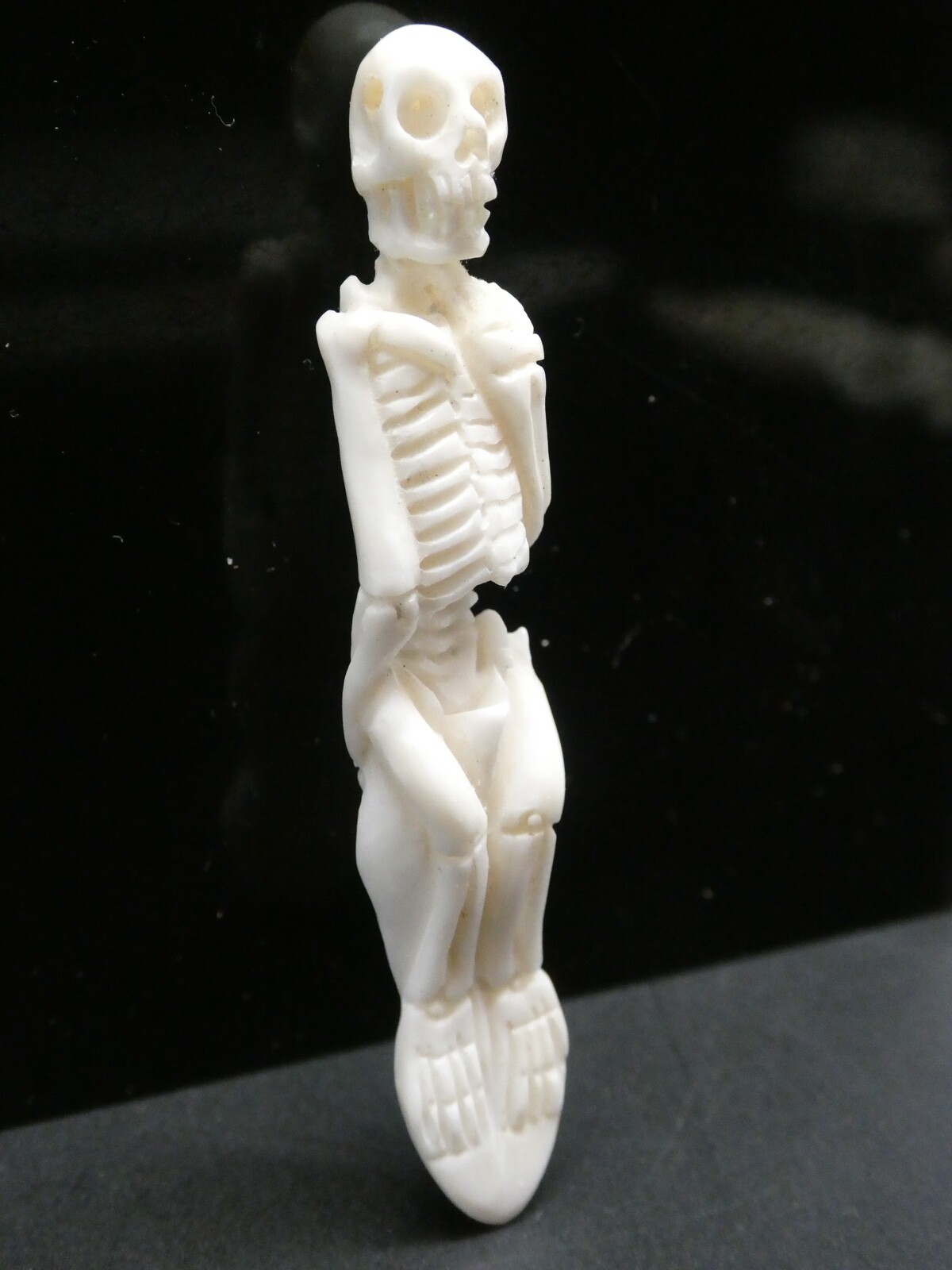 Skeleton Standing Double Sided Anatomical Natural Water Buffalo Bone Pendant