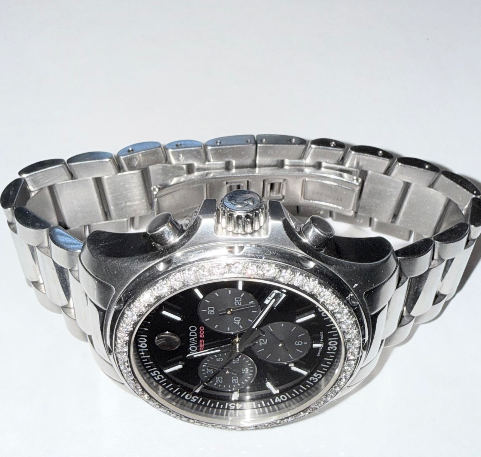 Authentic Movado Men’s Series 800 Chronograph Lab Grown Diamond Watch